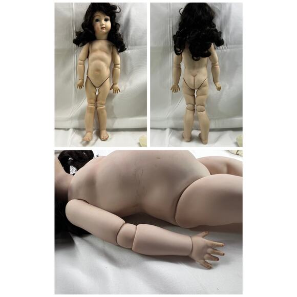 RARE Montastiers & Perier Marked Doll Full Body Porcelain Bisque Ball Jointed - Picture 1 of 16